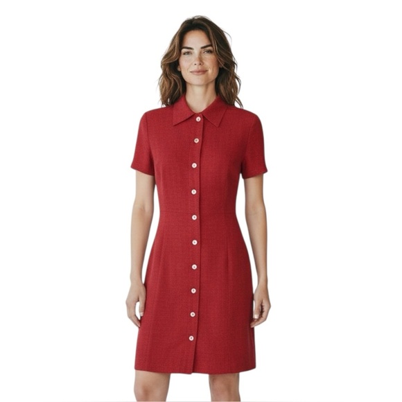 Talbots Dresses & Skirts - Talbots 100% Linen Button Up Midi Dress Women’s Petite Sz 14 office business